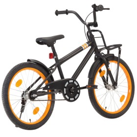 Bicicleta niños y portaequipajes delantero 20" negro y naranja de vidaXL, Bicicletas - Ref: Foro24-92192, Precio: 256,99 €, D...