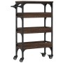 Oak brown engineered wood kitchen cart 53x20x76 cm by , Kitchen and dining carts - Ref: Foro24-842355, Price: 53,11 €, Discou...