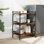 Smoked oak engineered wood kitchen cart 50x35x75.5 cm by , Kitchen and dining carts - Ref: Foro24-842348, Price: 47,78 €, Dis...