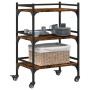 Smoked oak engineered wood kitchen cart 50x35x75.5 cm by , Kitchen and dining carts - Ref: Foro24-842348, Price: 47,78 €, Dis...