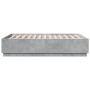 Estructura cama con luces LED madera gris hormigón 120x190 cm de , Camas y somieres - Ref: Foro24-3209656, Precio: 151,99 €, ...