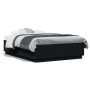 Estructura cama con luces LED madera ingeniería negro 120x190cm de , Camas y somieres - Ref: Foro24-3209654, Precio: 157,69 €...