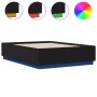 Estructura cama con luces LED madera ingeniería negro 120x190cm de , Camas y somieres - Ref: Foro24-3209654, Precio: 157,69 €...