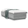 Estructura de cama con luces LED madera gris Sonoma 90x200 cm de , Camas y somieres - Ref: Foro24-3209637, Precio: 134,99 €, ...