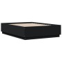 Estructura cama con luces LED madera ingeniería negro 140x190cm de , Camas y somieres - Ref: Foro24-3209640, Precio: 166,99 €...