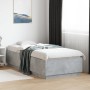 Estructura cama con luces LED madera gris hormigón 100x200 cm de , Camas y somieres - Ref: Foro24-3209628, Precio: 140,58 €, ...