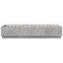 Estructura cama con luces LED madera gris hormigón 100x200 cm de , Camas y somieres - Ref: Foro24-3209628, Precio: 140,58 €, ...