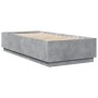 Estructura cama con luces LED madera gris hormigón 100x200 cm de , Camas y somieres - Ref: Foro24-3209628, Precio: 140,58 €, ...