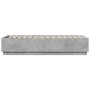 Concrete gray wood bed frame with LED lights 90x200 cm by , Beds and slatted bases - Ref: Foro24-3209635, Price: 130,29 €, Di...