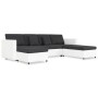 Abnehmbares 4-Sitzer-Schlafsofa aus weißem Kunstleder von vidaXL, Sofas - Ref: Foro24-287215, Preis: 1,00 €, Rabatt: %