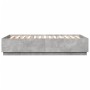 Estructura de cama madera de ingeniería gris hormigón 140x200cm de , Camas y somieres - Ref: Foro24-3209705, Precio: 145,71 €...