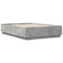 Estructura de cama madera de ingeniería gris hormigón 140x200cm de , Camas y somieres - Ref: Foro24-3209705, Precio: 145,71 €...