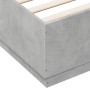 Concrete gray engineered wood bed frame 140x200cm by , Beds and slatted bases - Ref: Foro24-3209705, Price: 143,99 €, Discoun...