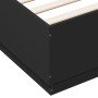 Black engineered wood bed frame 150x200 cm by , Beds and slatted bases - Ref: Foro24-3209696, Price: 151,99 €, Discount: %