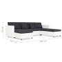 Abnehmbares 4-Sitzer-Schlafsofa aus weißem Kunstleder von vidaXL, Sofas - Ref: Foro24-287215, Preis: 1,00 €, Rabatt: %