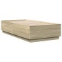 Estructura de cama madera de ingeniería roble Sonoma 90x190 cm de , Camas y somieres - Ref: Foro24-3209753, Precio: 105,61 €,...