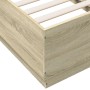 Estructura de cama madera de ingeniería roble Sonoma 90x190 cm de , Camas y somieres - Ref: Foro24-3209753, Precio: 105,61 €,...