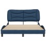 Estructura de cama con luces LED tela azul 120x200 cm de , Camas y somieres - Ref: Foro24-3213696, Precio: 225,51 €, Descuent...