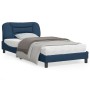 Bed frame with LED lights blue fabric 100x200 cm by , Beds and slatted bases - Ref: Foro24-3213689, Price: 195,27 €, Discount: %