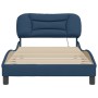 Bed frame with LED lights blue fabric 100x200 cm by , Beds and slatted bases - Ref: Foro24-3213689, Price: 195,27 €, Discount: %