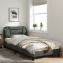 Bed frame with LED lights dark gray fabric 80x200 cm by , Beds and slatted bases - Ref: Foro24-3213663, Price: 156,99 €, Disc...