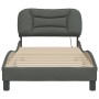 Bed frame with LED lights dark gray fabric 80x200 cm by , Beds and slatted bases - Ref: Foro24-3213663, Price: 156,99 €, Disc...