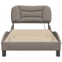 Bed frame with LED lights taupe gray fabric 90x200 cm by , Beds and slatted bases - Ref: Foro24-3213680, Price: 182,82 €, Dis...