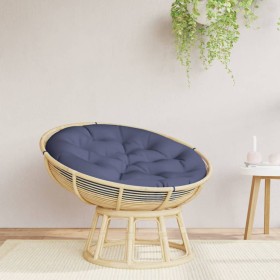 Round navy blue Oxford fabric cushion Ø 100x11 cm by , Cushions for chairs and sofas - Ref: Foro24-379368, Price: 50,07 €, Di...