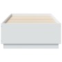 White engineered wood bed frame 75x190 cm by , Beds and slatted bases - Ref: Foro24-3209758, Price: 106,67 €, Discount: %