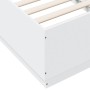 White engineered wood bed frame 75x190 cm by , Beds and slatted bases - Ref: Foro24-3209758, Price: 106,67 €, Discount: %