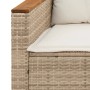 3-seater garden sofa with beige synthetic rattan cushions by , Outdoor sofas - Ref: Foro24-365831, Price: 281,99 €, Discount: %