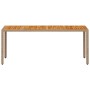 Garden table beige PE rattan and acacia wood 190x90x75 cm by , Garden tables - Ref: Foro24-368130, Price: 184,31 €, Discount: %