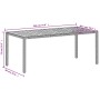 Garden table beige PE rattan and acacia wood 190x90x75 cm by , Garden tables - Ref: Foro24-368130, Price: 184,31 €, Discount: %