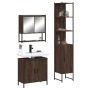 Set de muebles baño 3 pzas madera contrachapada roble marrón de , Muebles de baño - Ref: Foro24-3214684, Precio: 175,79 €, De...