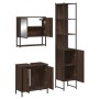 Set de muebles baño 3 pzas madera contrachapada roble marrón de , Muebles de baño - Ref: Foro24-3214684, Precio: 175,79 €, De...