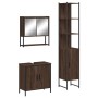 Set de muebles baño 3 pzas madera contrachapada roble marrón de , Muebles de baño - Ref: Foro24-3214684, Precio: 175,79 €, De...