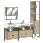 Sonoma oak plywood 4-piece bathroom furniture set by , Bathroom furniture - Ref: Foro24-3214686, Price: 273,28 €, Discount: %