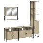 Sonoma oak plywood 4-piece bathroom furniture set by , Bathroom furniture - Ref: Foro24-3214686, Price: 273,28 €, Discount: %