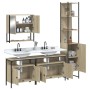 Sonoma oak plywood 4-piece bathroom furniture set by , Bathroom furniture - Ref: Foro24-3214686, Price: 273,28 €, Discount: %