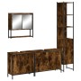 Set de muebles baño 4 pzas madera contrachapada roble ahumado de , Muebles de baño - Ref: Foro24-3214692, Precio: 253,17 €, D...