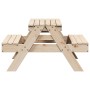 Children's picnic table solid pine wood 88x97x52 cm by , Garden tables - Ref: Foro24-832596, Price: 67,61 €, Discount: %