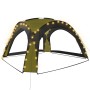 Party tent with LED lights, 4 green side walls, 3.6x3.6x2.3 m by vidaXL, Tents and gazebos - Ref: Foro24-92237, Price: 137,71...