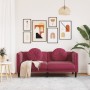 2-seater sofa with red velvet cushions by , Sofas - Ref: Foro24-372636, Price: 272,53 €, Discount: %