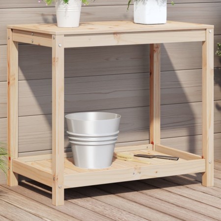 Planting table with shelf solid pine wood 82.5x50x75 cm by , Pot stands - Ref: Foro24-832397, Price: 52,07 €, Discount: %