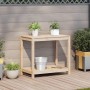 Planting table with shelf solid pine wood 82.5x50x75 cm by , Pot stands - Ref: Foro24-832397, Price: 52,07 €, Discount: %