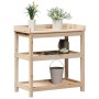 Planting table with pine wood shelves 82.5x45x86.5 cm by , Pot stands - Ref: Foro24-832432, Price: 74,81 €, Discount: %