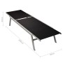 Sun loungers with tables 2 units steel and black textilene by vidaXL, Loungers - Ref: Foro24-48012, Price: 189,44 €, Discount: %