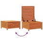 Garden stool with cushion solid wax brown pine wood by , Outdoor sofas - Ref: Foro24-844928, Price: 85,99 €, Discount: %