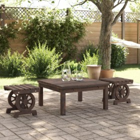 Garden stools 2 units solid fir wood by , Garden chairs - Ref: Foro24-3207134, Price: 122,99 €, Discount: %