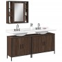 Set de muebles de baño 3 pzas madera contrachapada roble marrón de , Muebles de baño - Ref: Foro24-3214734, Precio: 197,61 €,...